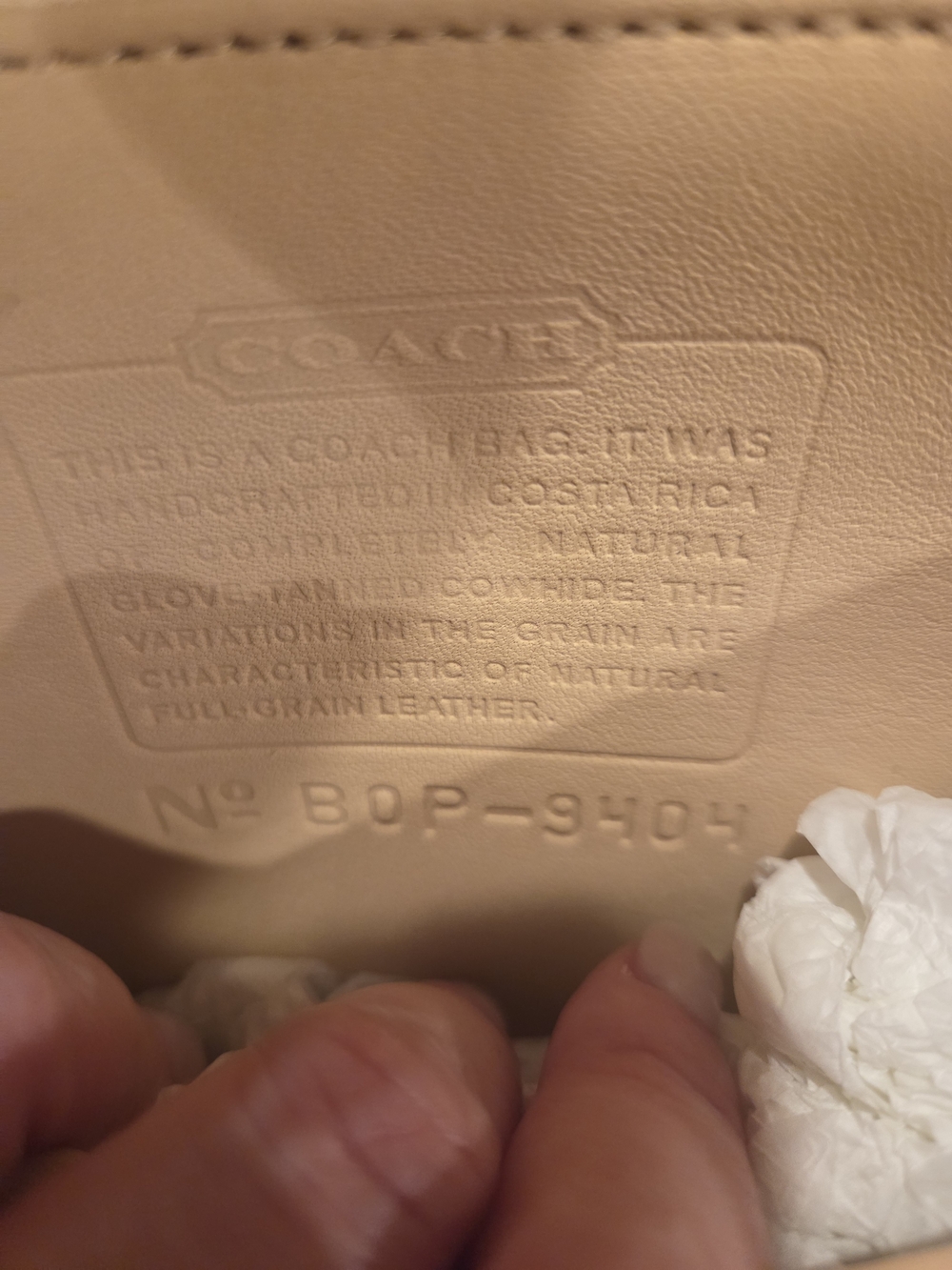 Vintage Coach Utility Hippie Flap Style #9404 Color Bone - Picture 4 of 12